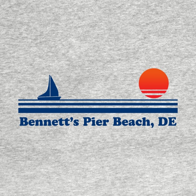 Bennett's Pier Beach, DE - Sailboat Sunrise by GloopTrekker